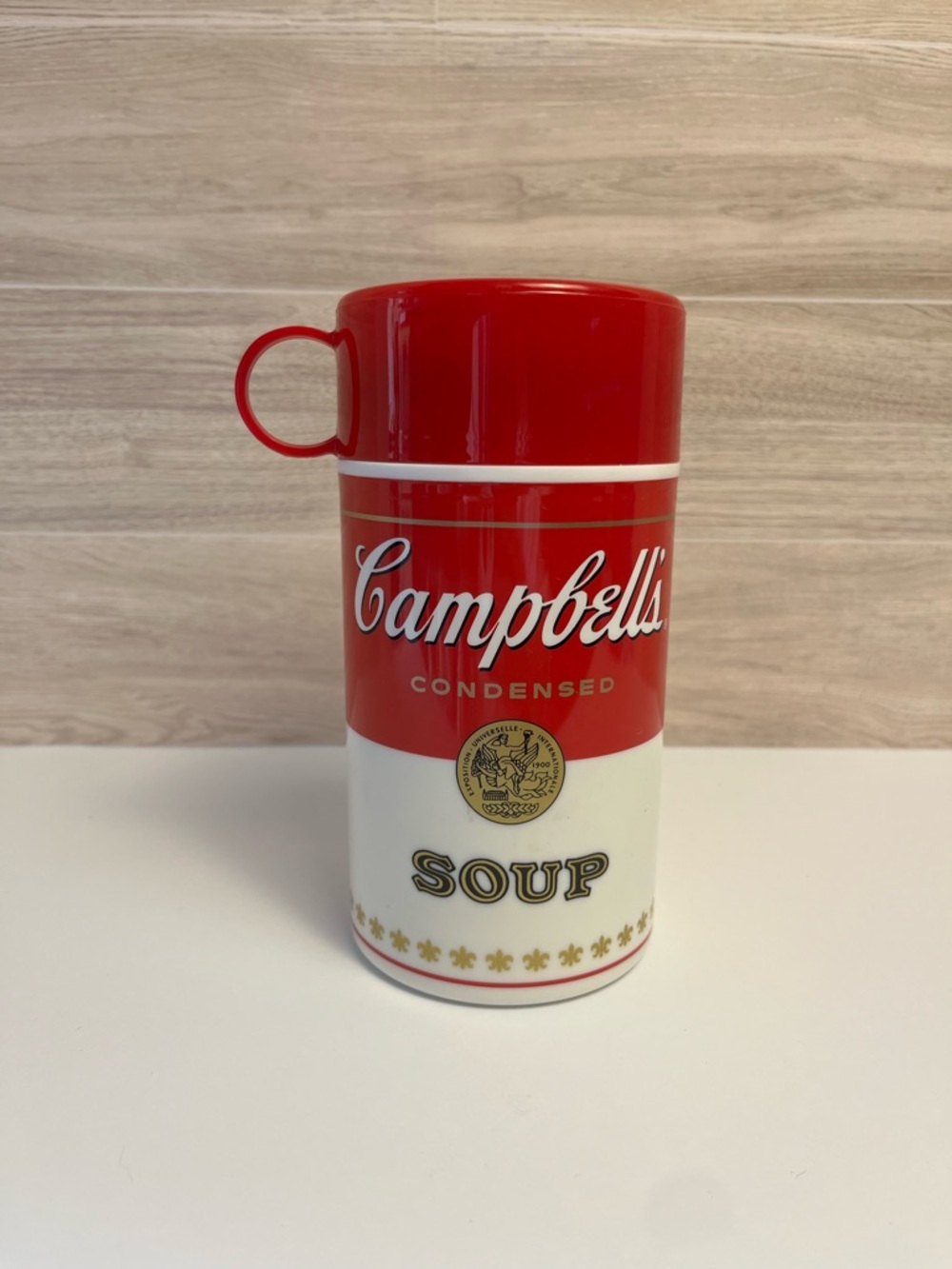 1998 Vintage Campbell's Soup 6" Thermos - NEVER USED Instructions Included
